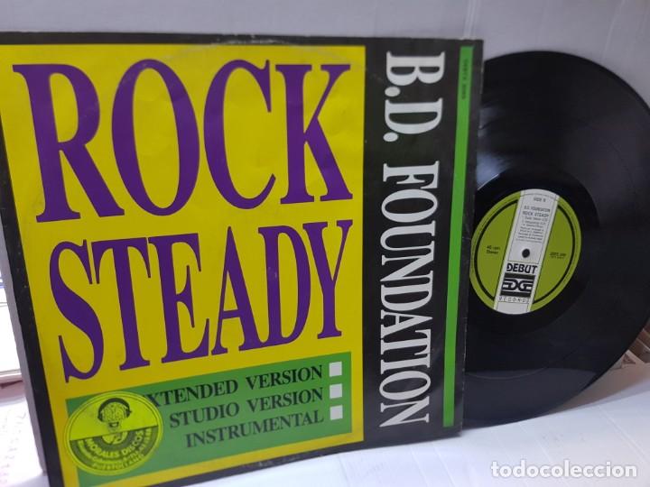 Discos de vinilo: MAXI SINGLE-B.D.FOUNDATION -ROCK STEADY- en funda original - Foto 1