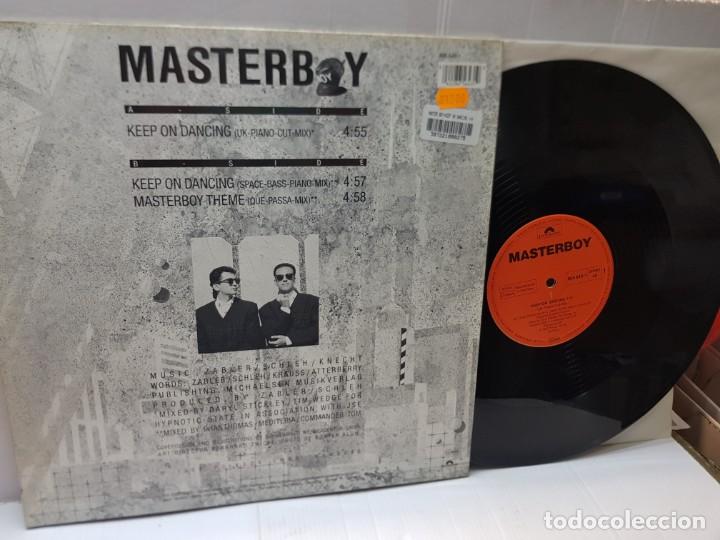 Discos de vinilo: MAXI SINGLE-MASTERBOY-KEEP ON DANCING- en funda original 1992 Edici&oacute;n limitada - Foto 2