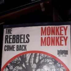 Discos de vinilo: SINGLE 7” 45 RPM - THE REBBELS ”MONKEY MONKEY”//”COME BACK” (1966 BEAT, GARAGE ROCK). Lote 243171510