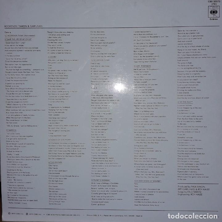 Discos de vinilo: L.P. SIMON & GARFUNKEL - BOOKENDS (1970) - Foto 2