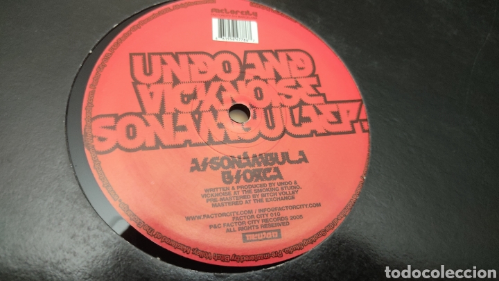 Discos de vinilo: Disco vinilo maxi UNDO AND VICKNOISE - Foto 2