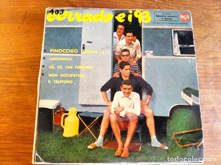 Disques de vinyle: CORRADO E I 93 - Pinocchio + 3 ******* RARO EP ESPA&Ntilde;OL 1960
