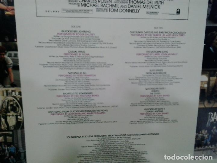 Discos de vinilo: LMV - BSO Quicksilver. Atlantic records 1986, ref. 81631-1-E - LP - Foto 3