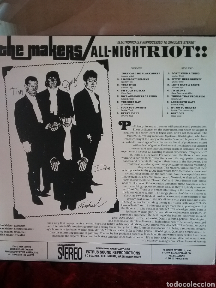 Discos de vinilo: The MAKERS 1994 Estrus Records - Foto 2