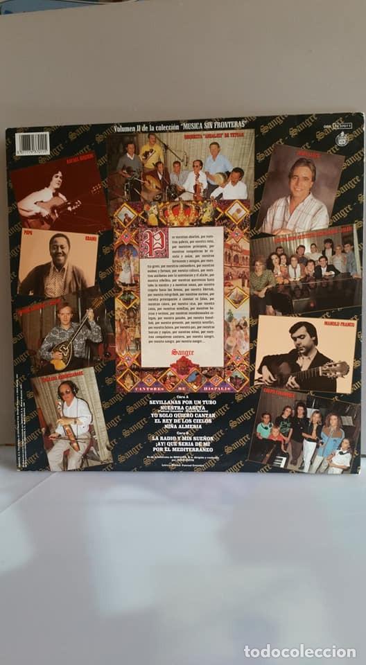 Discos de vinilo: LP DE LOS CANTORES DE HISPALIS / &rdquo; SANGRE &rdquo; DE HISPAVOX - 1989 - Foto 2