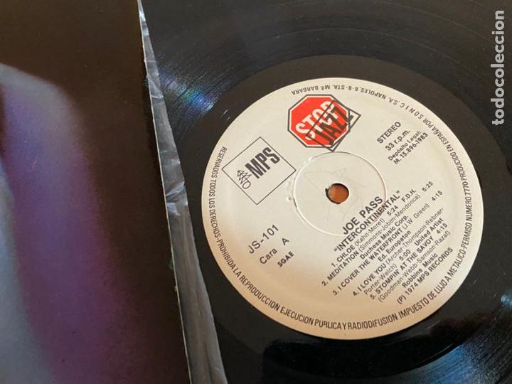 Discos de vinilo: JOE PASS (INTERCONTINENTAL) LP ESPA&Ntilde;A 1983 (B-23) - Foto 3