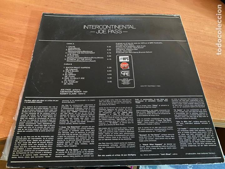 Discos de vinilo: JOE PASS (INTERCONTINENTAL) LP ESPA&Ntilde;A 1983 (B-23) - Foto 4
