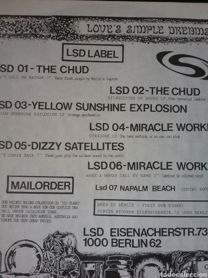 Discos de vinilo: MIRACLE WORKERS 1987 Loves Simple Dreams Records - Foto 5