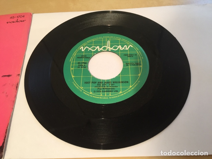 Discos de vinilo: Iggy Pop & James Williamson - Kill City - SINGLE PROMO RADIO 7” - HISPAVOX 1978 ESPAÑA - Foto 2 - 243627905