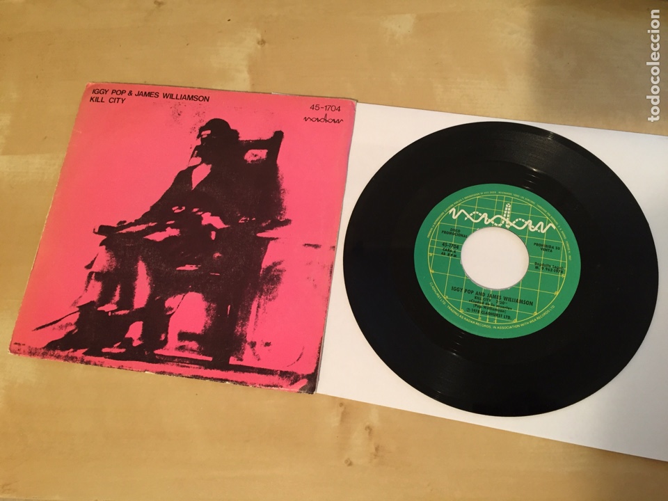 IGGY POP & JAMES WILLIAMSON - KILL CITY - SINGLE PROMO RADIO 7” - HISPAVOX 1978 ESPAÑA (Música - Discos - Singles Vinilo - Punk - Hard Core)
