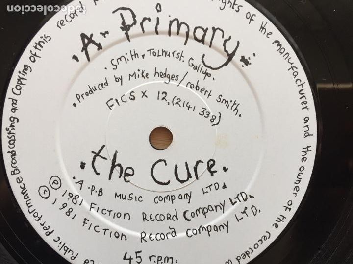 Discos de vinilo: THE CURE. Primary (vinilo lp single 1981) - Foto 3