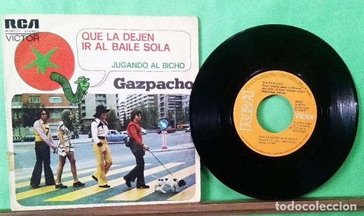 Disques de vinyle: GAZPACHO.QUE LA DEJEN IR AL BAILE SOLA.PRE-TRIANA - LIMPIO. TRATADO CON ALCOHOL ISOPROP&Iacute;LICO - AZ