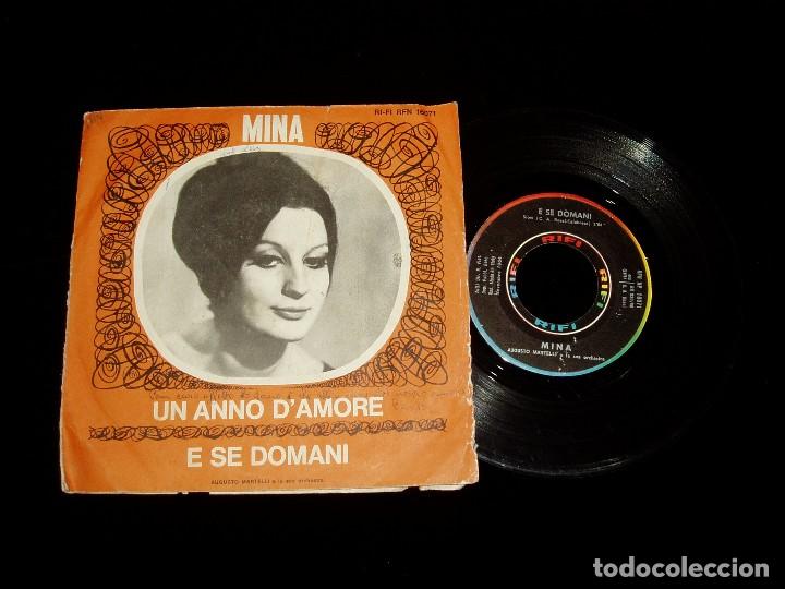 Discos de vinilo: Single Mina Un anno d&acute;amore - Foto 1