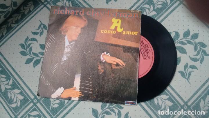 Discos de vinilo: SINGLE (VINILO) DE RICHARD CLAYDERMAN A&Ntilde;OS 70 - Foto 1