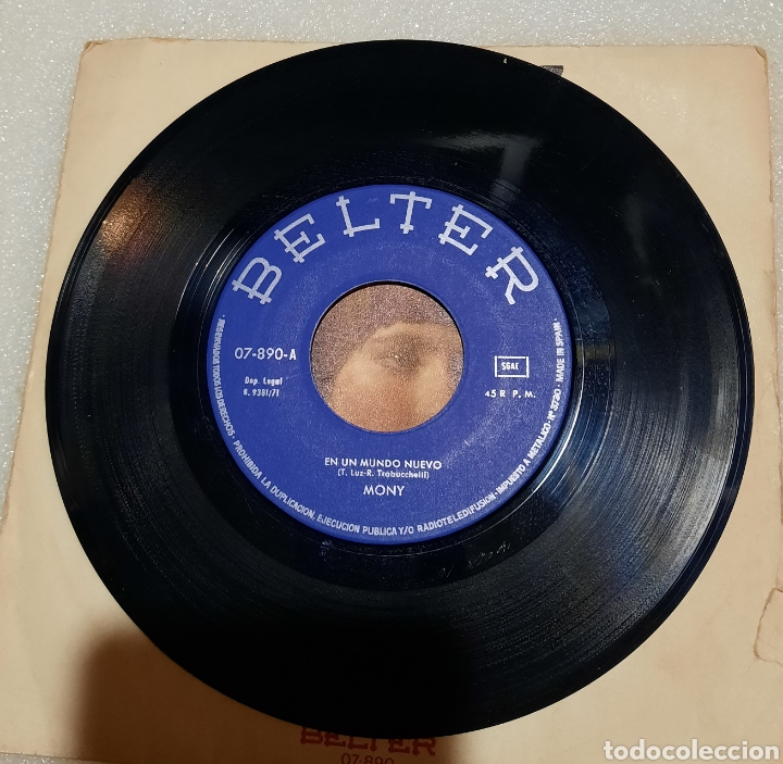 Discos de vinilo: Mony - es un mundo nuevo - Foto 3