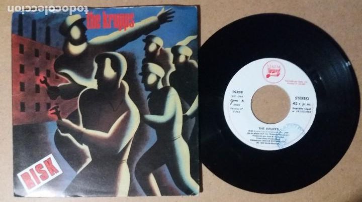 Discos de vinilo: THE KRUPPS / RISK / SINGLE 7 PULGADAS - Foto 1