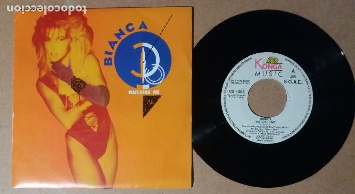 Discos de vinilo: BIANCA / WATCHING ME / SINGLE 7 PULGADAS - Foto 1
