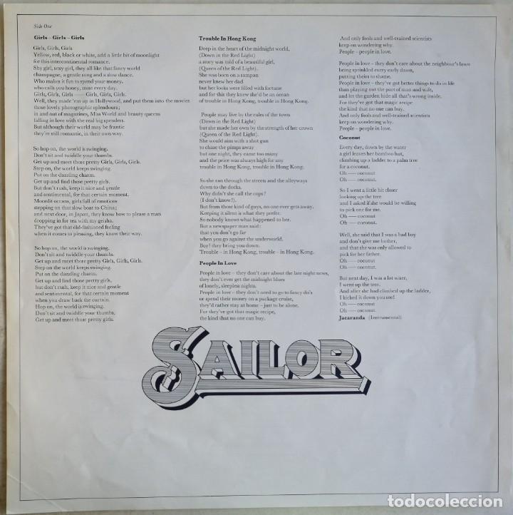 Discos de vinilo: Sailor. Trouble, Epic EPC 69192, UK - Foto 7