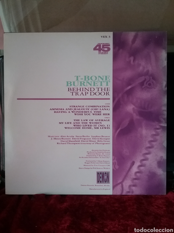Discos de vinilo: T-BONE BURNETT 1984 Demon Records - Foto 2