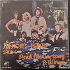 Discos de vinilo: PAUL MCCARTNEY & WINGS-JUNIOR´S FARM-1974 SINGLE BEATLES. Lote 244466330