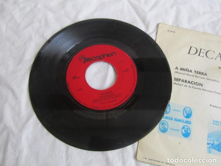 Discos de vinilo: Single vinilo Decada 70 A mi&ntilde;a terra, separaci&oacute;n - Foto 3