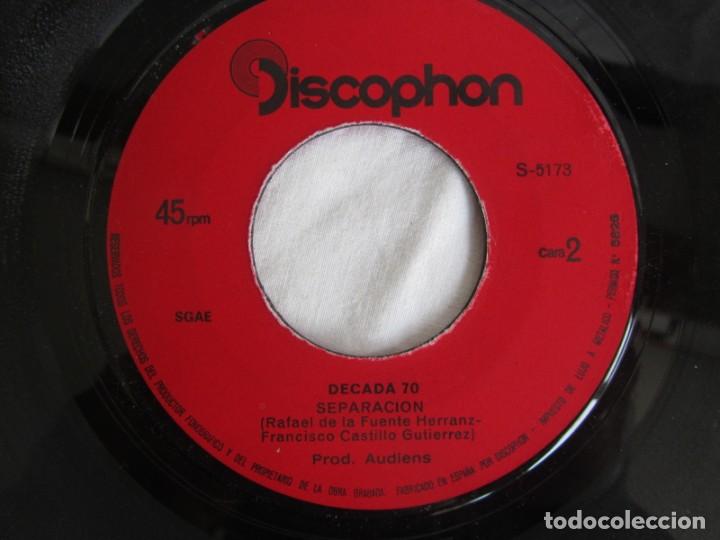 Discos de vinilo: Single vinilo Decada 70 A mi&ntilde;a terra, separaci&oacute;n - Foto 4