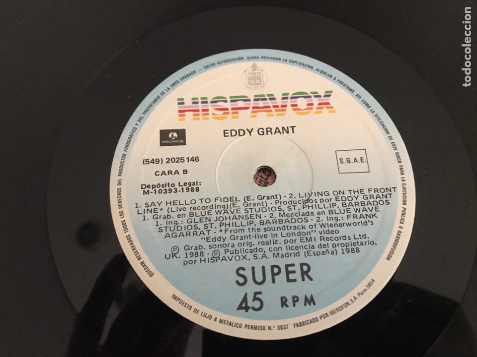 Discos de vinilo: Eddy Grant GIMME HOPE JO ANNA MAXI SINGLE - Foto 3 - 244562715