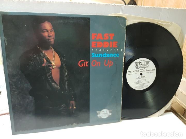 Discos de vinilo: MAXI SINGLE 33 1/3 -FAST EDDIE-GIT ON UP- en funda original 1989 - Foto 1