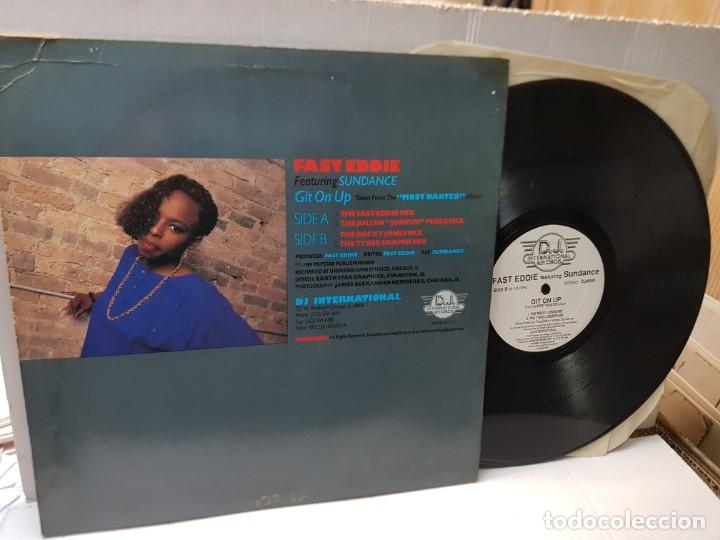 Discos de vinilo: MAXI SINGLE 33 1/3 -FAST EDDIE-GIT ON UP- en funda original 1989 - Foto 2