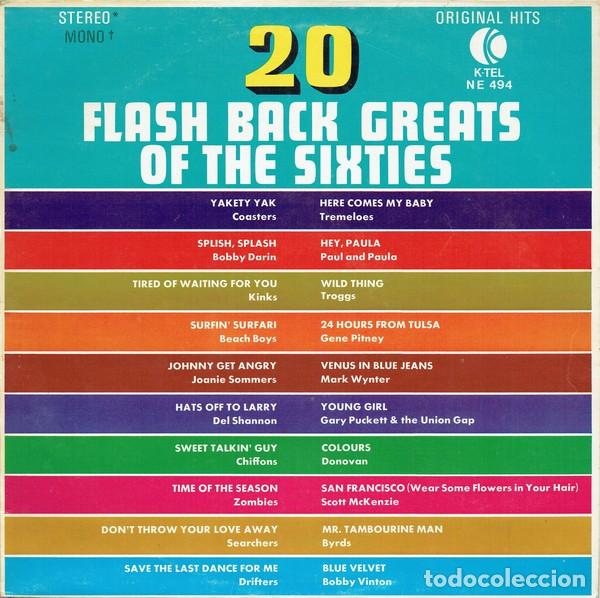 Discos de vinilo: Various &lrm;&ndash; 20 Flash Back Greats Of The Sixties LP - Foto 1