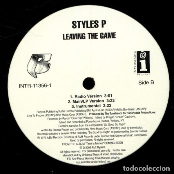 Discos de vinilo: Styles P &lrm;&ndash; Im Black / Leaving The Game - Foto 2