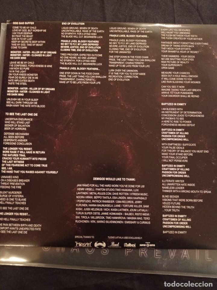Discos de vinilo: DEMIGOD - LET CHAOS PREVAIL LP - Foto 4