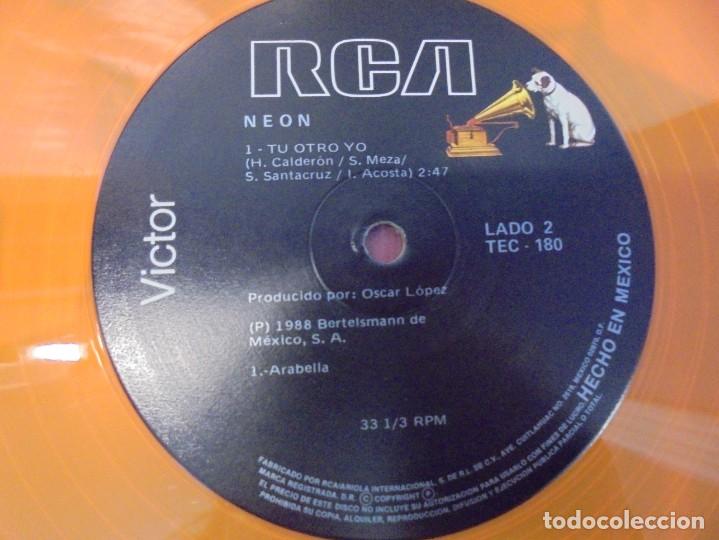 Discos de vinilo: NEON. SINGLE VINILO. BERTELSMANN DE MEXICO. RCA 1988. - Foto 4