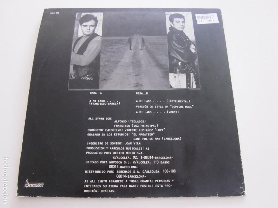Discos de vinilo: As All Synth - A Mi Lado ... (12&rdquo;) - Foto 2