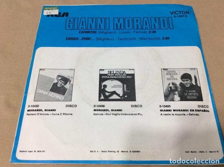 Discos de vinilo: GIANNI MORANDI. CAPRICCIO - CHISSA... PERO... RCA 1971 - Foto 2