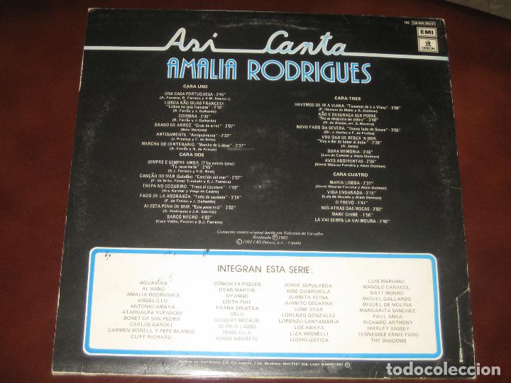 Discos de vinilo: AMALIA RODRIGUES - DOBLE LP - 1982 - Foto 2