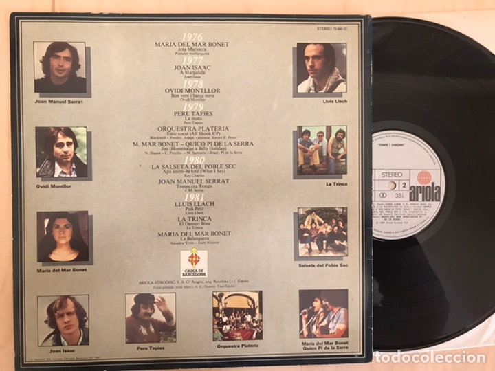 Discos de vinilo: Temps i Can&ccedil;ons 1976-1981 - Foto 2