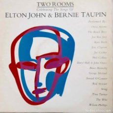 Discos de vinilo: TWO ROOMS. ELTON JOHN & BERNIE TAUPIN CON THE WHO, KATE BUSH,BEACH BOYS,JON BON JOVI.DOBLE LP ESPAÑA