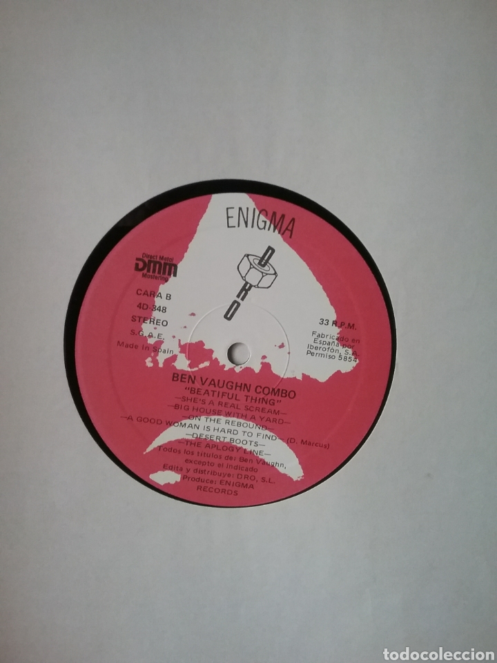 Discos de vinilo: Ben Vaughn Combo 1987 Restless Records Dro Spain - Foto 3