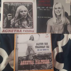 Discos de vinilo: ABBA AGNETHA SET OF 3 VINTAGE 7” VINYL SINGLES, NEW PIC SLEEVES!