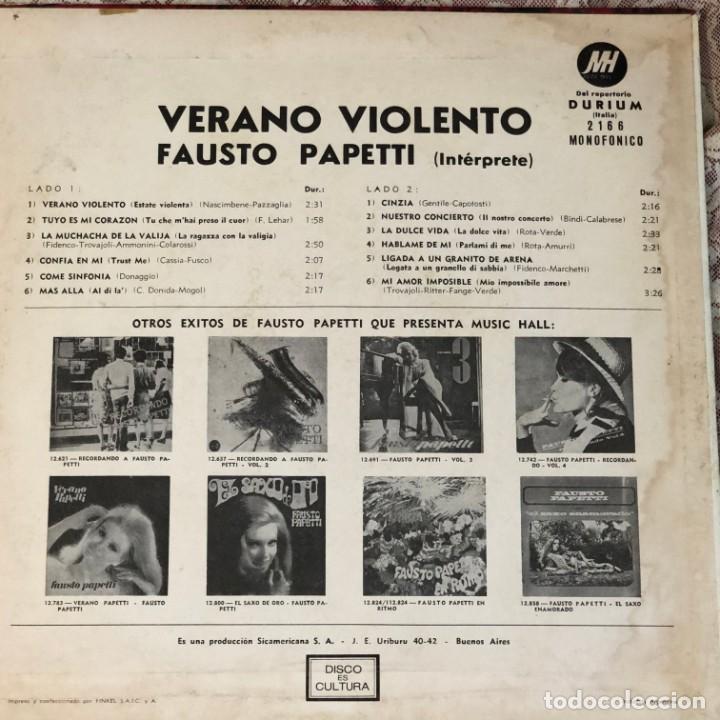 Discos de vinilo: LP argentino de Fausto Papetti a&ntilde;o 1971 - Foto 2