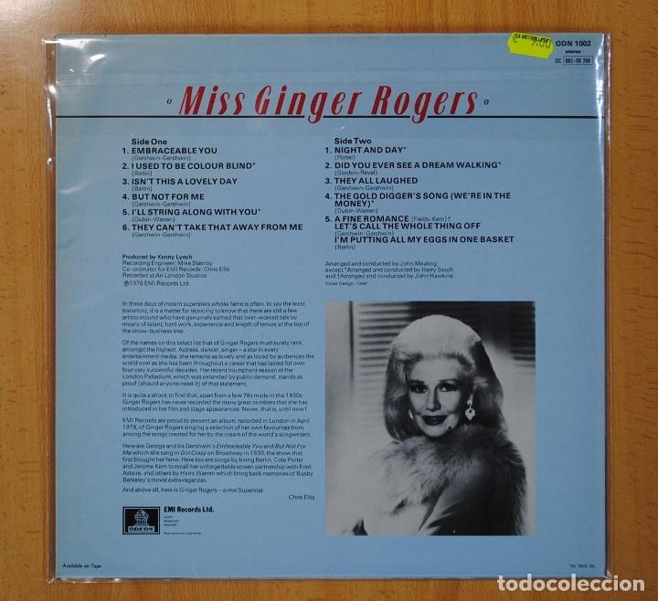 Discos de vinilo: GINGER ROGERS - MISS GINGER ROGERS - LP - Foto 3