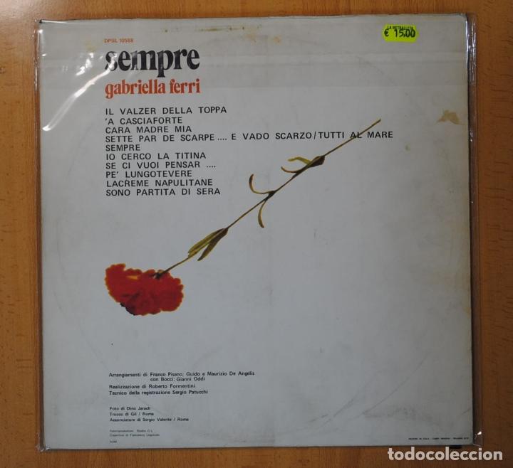 Discos de vinilo: GABRIELLA FERRI - SEMPRE - LP - Foto 3