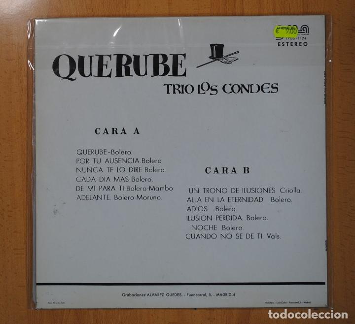 Discos de vinilo: TRIO LOS CONDES - QUERUBE - LP - Foto 3