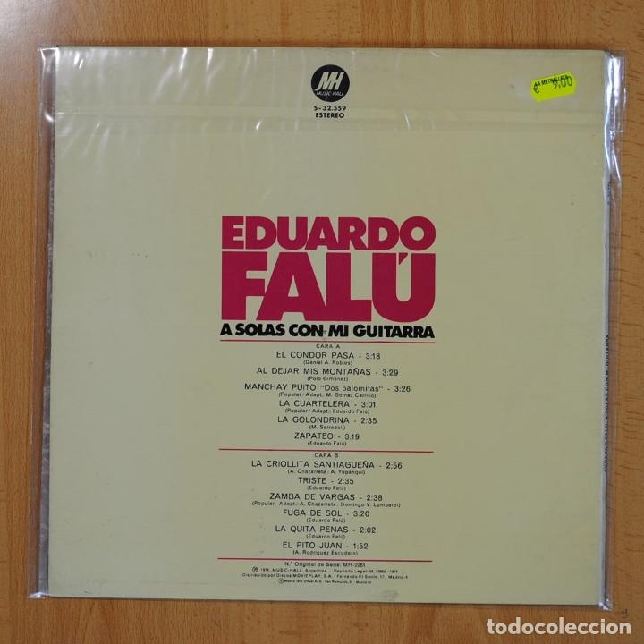 Discos de vinilo: EDUARDO FALU - A SOLAS CON MI GUITARRA - LP - Foto 3
