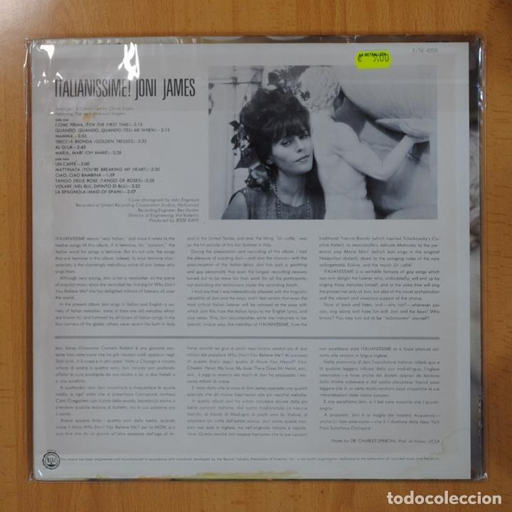 Discos de vinilo: JONI JAMES - ITALIANISSIME - LP - Foto 3