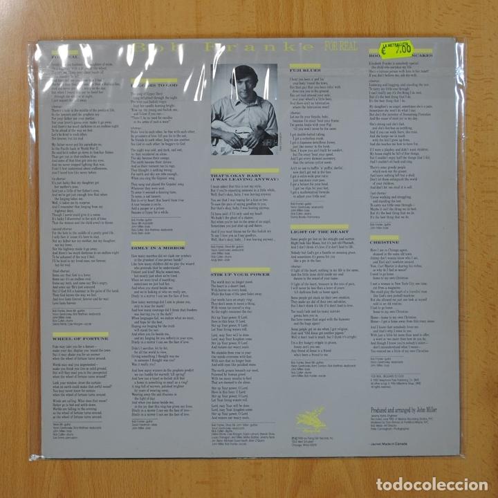 Discos de vinilo: BOB FRANKE - FOR REAL - LP - Foto 4