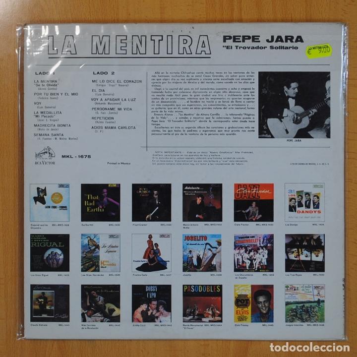 Discos de vinilo: PEPE JARA - LA MENTIRA Y OTROS EXITOS - LP - Foto 3