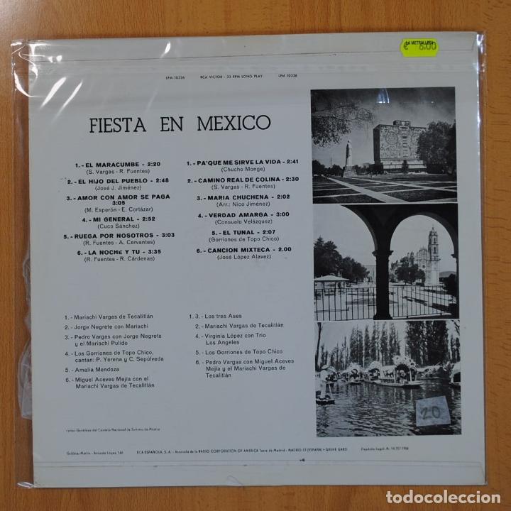 Discos de vinilo: VARIOS - FIESTA EN MEXICO - LP - Foto 3