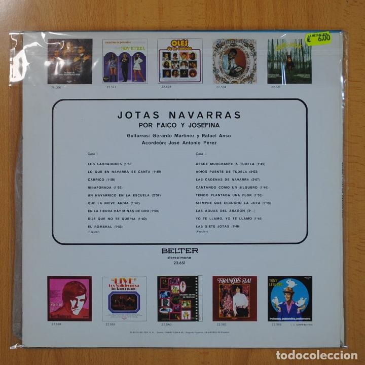 Discos de vinilo: FAICO Y JOSEFINA - JOTAS NAVARRAS - LP - Foto 3